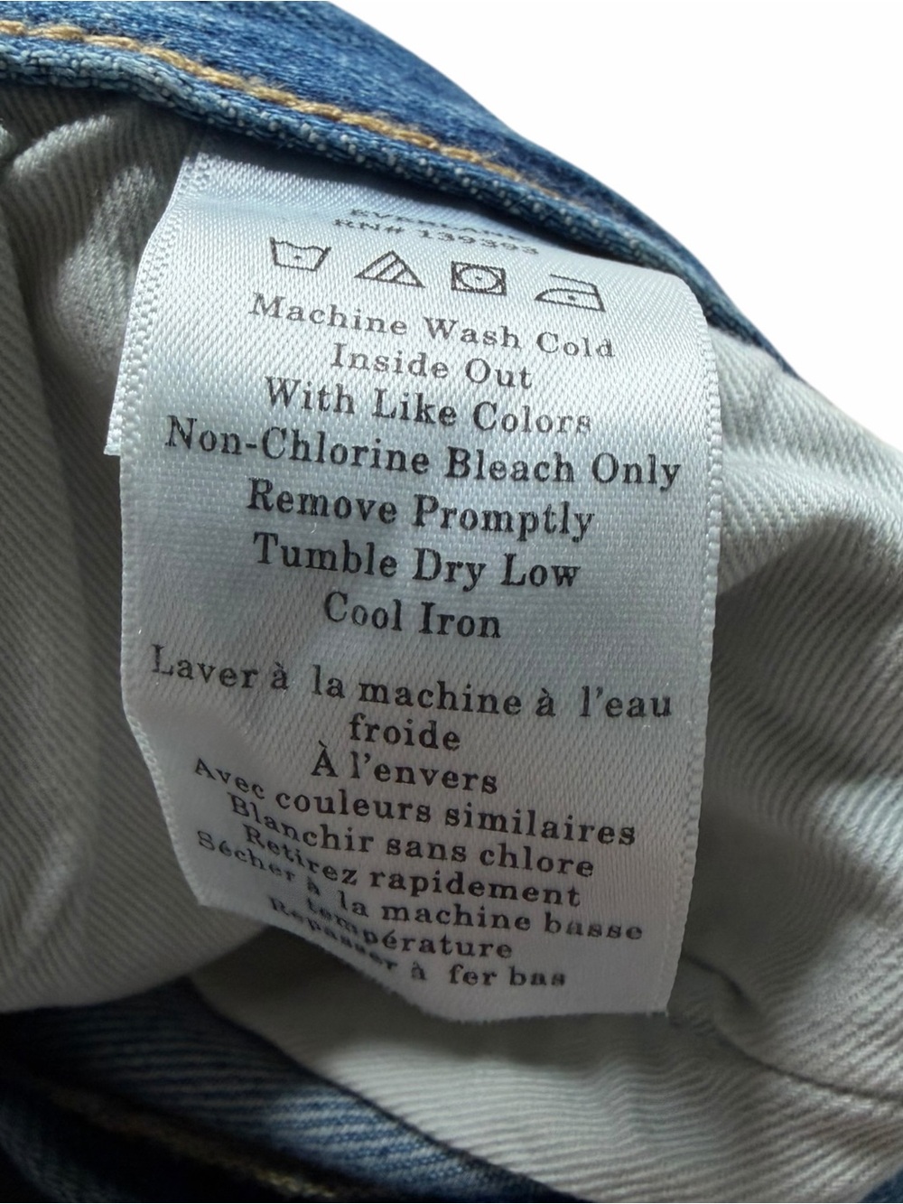 EVERLANE Light Blue Straight Leg Jeans Women's Size 26 Regular Organic Cotton - Picture 6 of 8